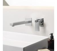 Mariner Quadra Mitigeur mural de lavabo, portée : 200 mm, avec corps d’encastrement move, QUA1000-CR+INT0035-CR+BOQ0258-CR,