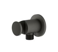 Mariner Raccord mural coudé avec support de douchette rond, WLS0300-GR,