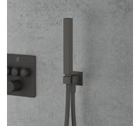 Mariner Set de douchette métallique avec raccord mural coudé et support de douchette, WLS3100-GR,