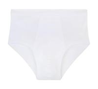 MARINER - SlipTaille Haute Ouvert Ceinture Blanche en Côte Fine - Modèle Maurice 411 - Couleur - Blanc - Taille - 3/M