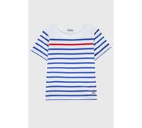 Marinière en coton léger enfant blanc/etoile/braise 4A