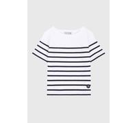 Armor Lux, Marinière "Etel" ,Top à manches longues Garçon, Blanc (400 Blanc/Navire 400) , 10 ans (Taille fabricant: 10 ans)