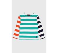 Marinière fantaisie en coton épais enfant blanc / icaro / marine dee 4A