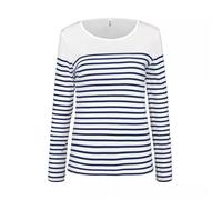 Marinière manches longues femme Kariban - Blanc / Navy L
