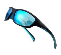 Marino Bonatti Lunettes de soleil polarisées pour la pêche, l'extérieur, monture en polycarbonate, protection UV400, pour hommes et femmes, chasse, randonnée, A1 - Lunettes de soleil de pêche bleues