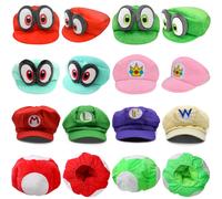 Mario Bros Luigi Cappy princesse pêche chapeaux en peluche drôle Anime Cosplay Waluigi Wario champignon brodé casquette de Baseball enfants adultes Waluigi hat