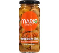 Mario Camacho Organic Green Olives Stuffed with Real Pimiento and Touch of Olive Oil, 6.7 Ounce