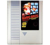 Mario Console NES Rétro Cartouche de Jeu Portefeuille Bi-Fold Porte-ID & Porte-Cartes, Gris