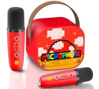 Mario Jouet Enfant 3-12 Ans, Micro Karaoke Enfant avec 2 Micro sans Fil Bluetooth, Micro Enfant pour Chanter Enceinte Karaoké Enfant Cadeau Garçon Fille 3-10 Ans