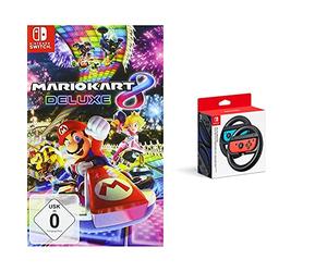 Mario Kart 8 Deluxe Import Allemand & Paire de volants Joy-Con pour Nintendo Switch