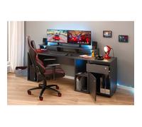 Pack Bureau Gamer MARIO et Caisson Verouillable Anthracite Gris