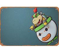 Mario, Paper Mario : Sticker Star, Bowser Jr Game 20,3 x 30,5 cm Plaque en métal rétro - Plaque vintage Art Poster