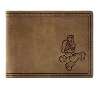 Mario Party Pose Classique Caractère en Relief Marron Bi-Pli Portefeuille