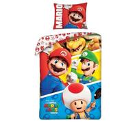 MARIO -SUPER MARIO - PARURE DE LIT- HOUSSE DE COUETTE 140X200 CM + TAIE - 65X65 CM-NEUF
