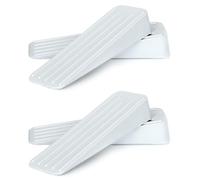 Mario10 Lot de 4 cales de porte antidérapantes en caoutchouc pour intérieur et extérieur (blanc)