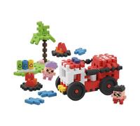 Marioinex 903193 Mini Camion de Pompier Waffle City, 80 pièces, 2 Figurines