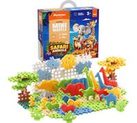 MARIOINEX | Jouets de construction - Mini GaufresAnimaux du Safari - 100 pièces - Apprentissage créatif - A partir de 3 ans