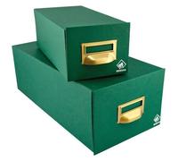 Mariola Boîte fichier en carton doublé Vert 250 x 190 x 250 mm - 5-500 Vert