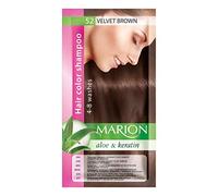 Marion, Shampooing pour couleur de cheveux en sachet, résiste à 4 à 8 lavages, à l’aloe vera et à la kératine, couleur semi-permanente