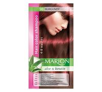 Marion, Shampooing pour couleur de cheveux en sachet, résiste à 4 à 8 lavages, à l’aloe vera et à la kératine, couleur semi-permanente