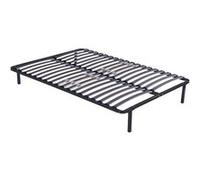 marion - Sommier Noir Cadre a lattes Renforcé et Soutien Réglable + Pieds 90x200 x 29 cm en Metal - Montage Rapide et Facile - epaisseur du Metal +