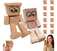 Marionnette à Bascule en Bois Faite Main, avec Deux Jambes et des décorations magnétiques. Compacte et Portable, Elle est Parfaite pour décorer Le Tableau de Bord d'une Voiture ou Un Bureau