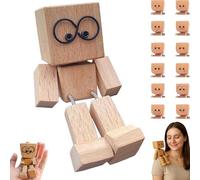 Marionnette à Bascule en Bois Faite Main, avec Deux Jambes et des décorations magnétiques. Compacte et Portable, Elle est Parfaite pour décorer Le Tableau de Bord d'une Voiture ou Un Bureau