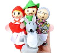 Marionnette à doigt du Petit Chaperon rouge, jouet de théâtre de contes pour enfants en bas âge (Petit Chaperon rouge)