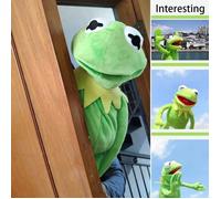 Marionnette à main amusante, marionnette grenouille Kermit,jouet en peluche peluche grenouille douce pour garçons et filles