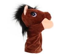 Marionnette à Main d'animal en Peluche, Bouche Mobile | Style Cartoon Cheval, Accessoire de Conte, Usage Fête D'anniversaire et Noël, Format Adapté aux Spectacles