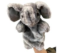 Marionnette à main d'animal : jouet en peluche d'éléphant 100 g, poupée douce pour tout-petits, figurine de jeu interactive, accessoire de théâtre réaliste | Accessoires de divertissement