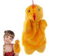 Marionnette à main de poulet - Marionnettes à main en peluche, coqs et poulets | Jouet en tissu d'animaux de dessin animé | Accessoires de poupées de poussin doux pour et filles - interactive