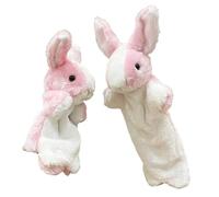 Marionnette à main en forme de lapin, marionnette à main en forme d ' animal, animaux en peluche interactifs pour raconter des histoires, jeu de simulation imaginatif, marionnettes interactives