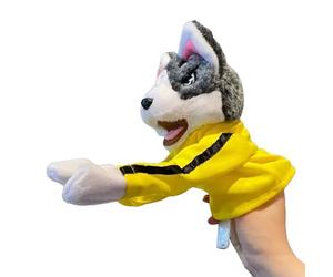 Marionnette À Main en Peluche - Bâillon Animale, Peluche Boxeur avec Son Et Action De Frappe | Marionnette De Chien Interactive pour Jeu De Rôle, Enseignement, Costume d'halloween, Divertisseme