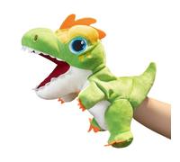 Marionnette À Main en Peluche Dinosaure - Animal en Peluche Doux De 7,87 Pouces pour Raconter des Histoires Et Enseigner Aux | Interactif Mignon Vert Et Rouge pour Jeu De Rôle 100g 1 Piè