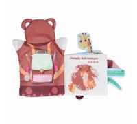 Marionnette à Main en Tissu Animal, Livre interactif, Jouet éducatif Doux pour bébés, Tout-Petits, Fibre de Polyester, Apprentissage tridimensionnel Amusant