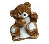 Histoire d'Ours – Doudou marionnette à main Douce Marionnette HO2596 – 25 cm Blanc