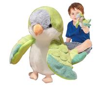 Marionnette à Main Perroquet - 20 cm en Peluche PP Coton, modèle d'histoire pédagogique, de rôle interactif | Parfait pour, Moments de Jeu en Classe, réunions de Famille