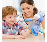 Marionnette À Main Perroquet - Peluche De 8 Pouces | Jouet pour Oiseau Matériau Doux pour La Peau | Jeux De Contes Poxur Et Festivals