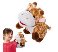 Marionnette à main pour adultes - Marionnette animale en peluche douce de 25 cm, bouche mobile, marionnette interactive pour narration d'histoires, instrument éducatif et de divertissement, dessins de