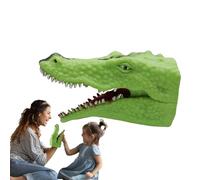 Marionnette À Tête De Dinosaure En Caoutchouc Souple, Jeu Rôle, Marionnettes Main Crocodile, Requin Alligator, Jouets D'animaux | Accessoire Spectacle Théâtre Imaginatif Pour Les Activités Narration C