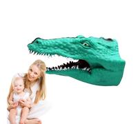 Marionnette alligator, marionnette de dinosaure | Marionnettes à main jouet dinosaure requin réaliste du dessin animé - Jouet à main avec tête d'animal en peluche douce, de bain sur la plage