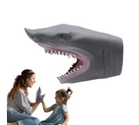 Marionnette alligator, marionnette de saure, marionnettes de requins animaux réalistes du dessin animé - Marionnette à main avec tête d'animal en peluche de bande dessinée, jouet interat