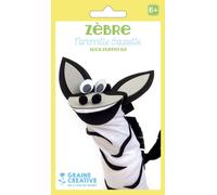 Marionnette Chaussette Zèbre