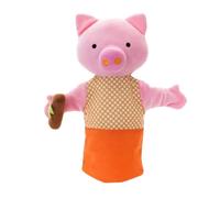 Marionnette cochon en tenue bleu