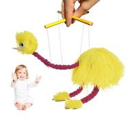 Marionnette D'autruche | Poupée De Corde Interactive Fait À La Main Pour Enfants | Jeu De Fiction Réaliste Avec Marionnettes Pour Enfants | Adorable Jouet Pour Toute La Famille | Marionnette Coinvol