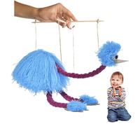 Marionnette D'autruche | Poupée De Corde Interactive Fait À La Main Pour Enfants | Jeu De Fiction Réaliste Avec Marionnettes Pour Enfants | Adorable Jouet Pour Toute La Famille | Marionnette Coinvol