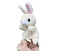 Marionnette de dessin animé en peluche douce avec coffre-fort, lapin 1 | Jouet interactif en forme d'animal pour la créativité, le développement sensoriel et la raconte des histoires