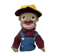 Marionnette de jeu de rôle - pompier - Cuisinier, pompier, agriculteur, travailleur, détective, médecin, peluche - Jouet interactif parent-enfant pour l'éducation précoce