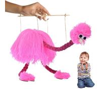 Marionnette de Marinette d'autruche | Parent en peluche farcie, bonhomme de marinette d'autruche interactif réaliste fait à la main pour faire semblant de jouer aux marionnettes pour les fêtes de